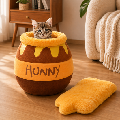 Hauvn Hunny Pot™ Cozy Cat Bed