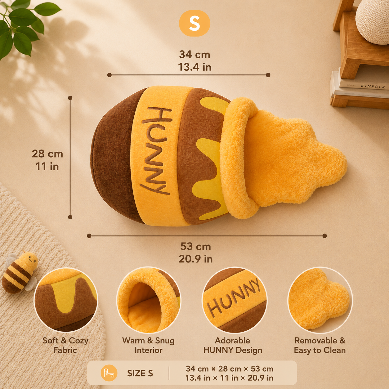 Hauvn Hunny Pot™ Cozy Cat Bed