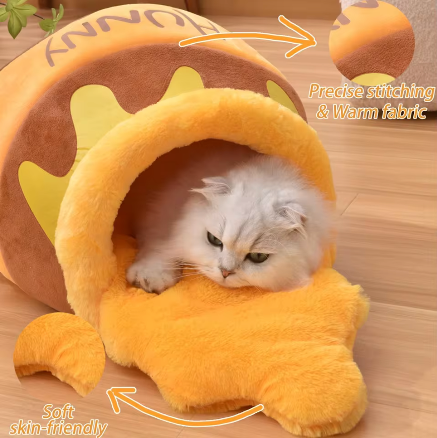Hauvn Hunny Pot™ Cozy Cat Bed