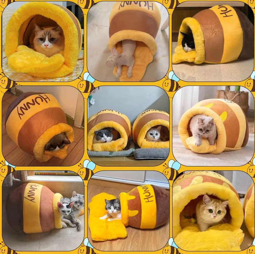 Hauvn Hunny Pot™ Cozy Cat Bed