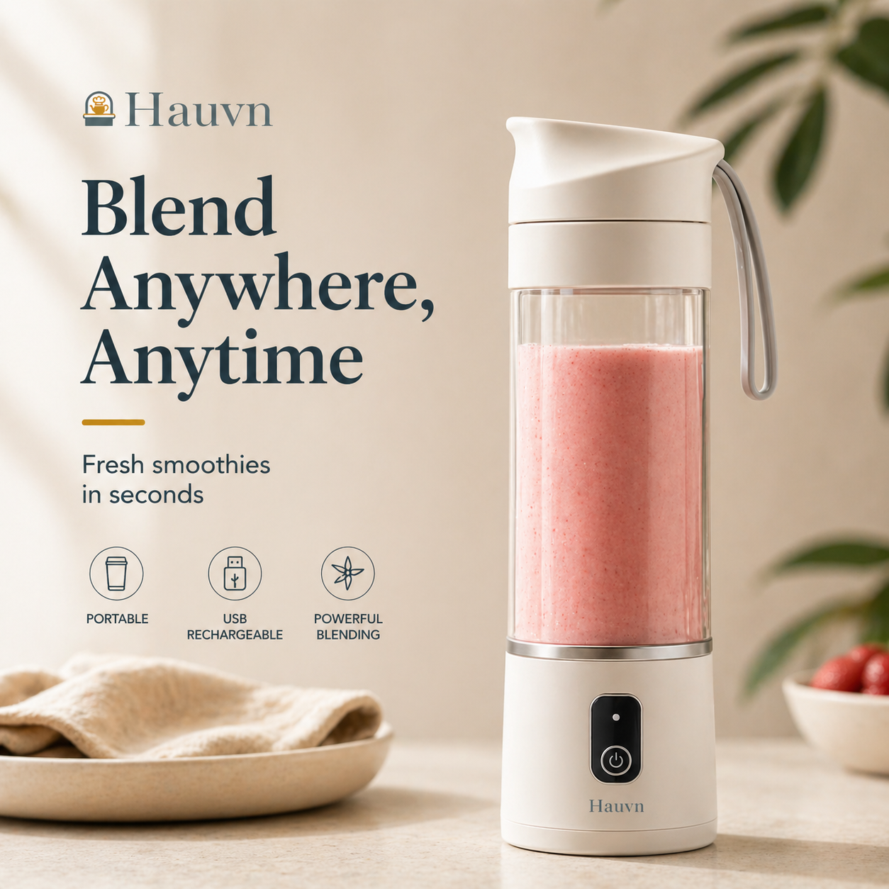 Hauvn Portable Blender Bottle