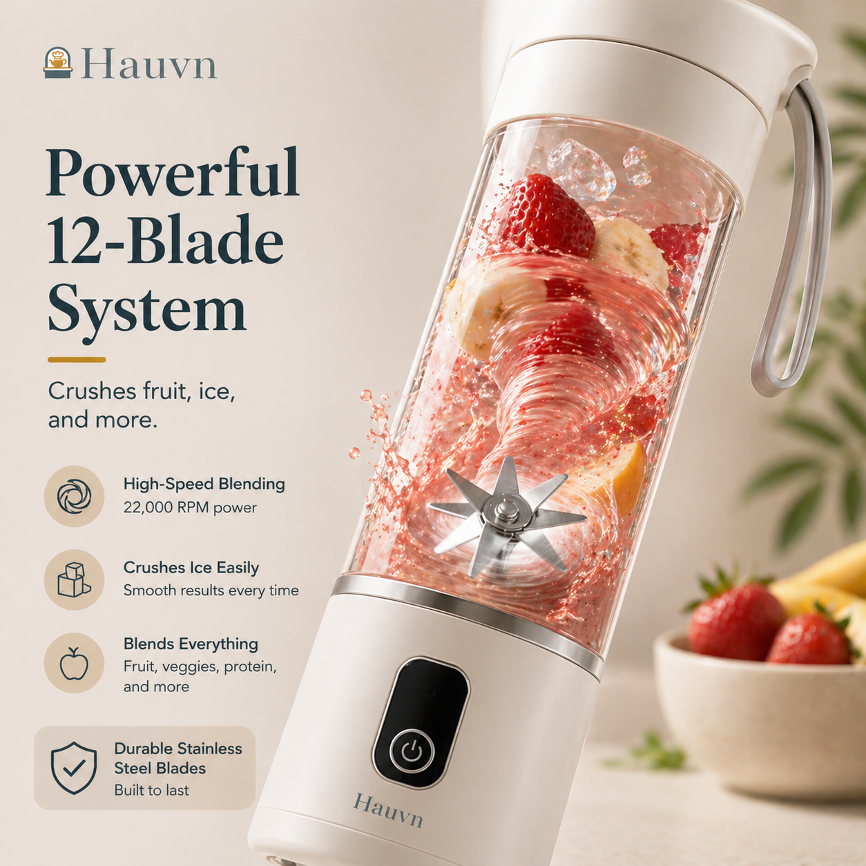 Hauvn Portable Blender Bottle