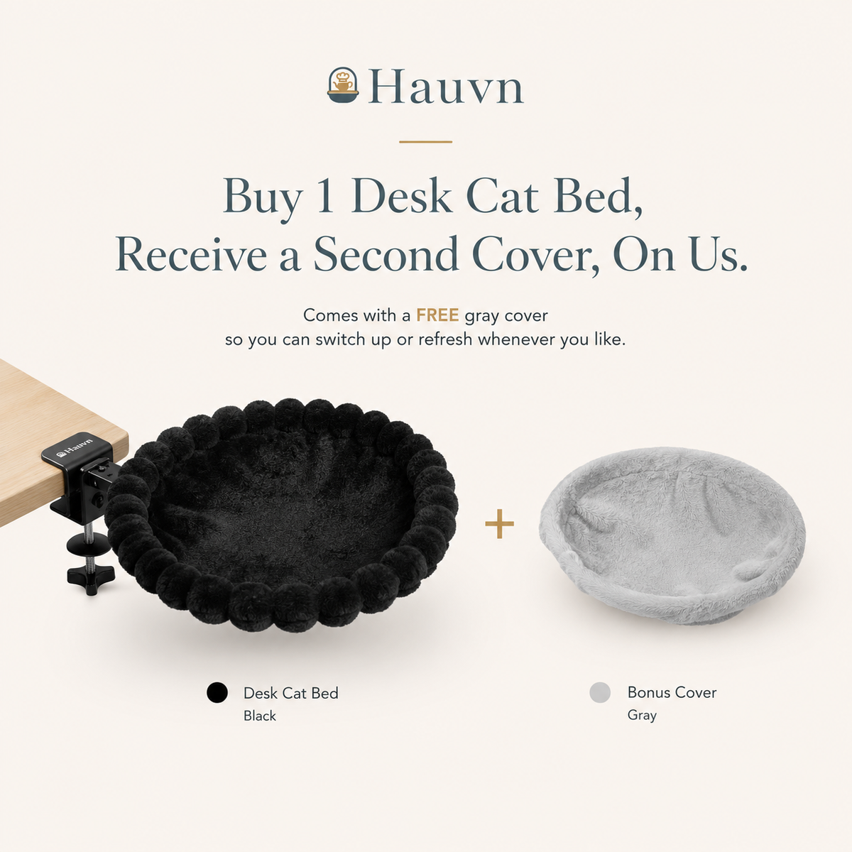 Hauvn Foldable Desk Cat Bed