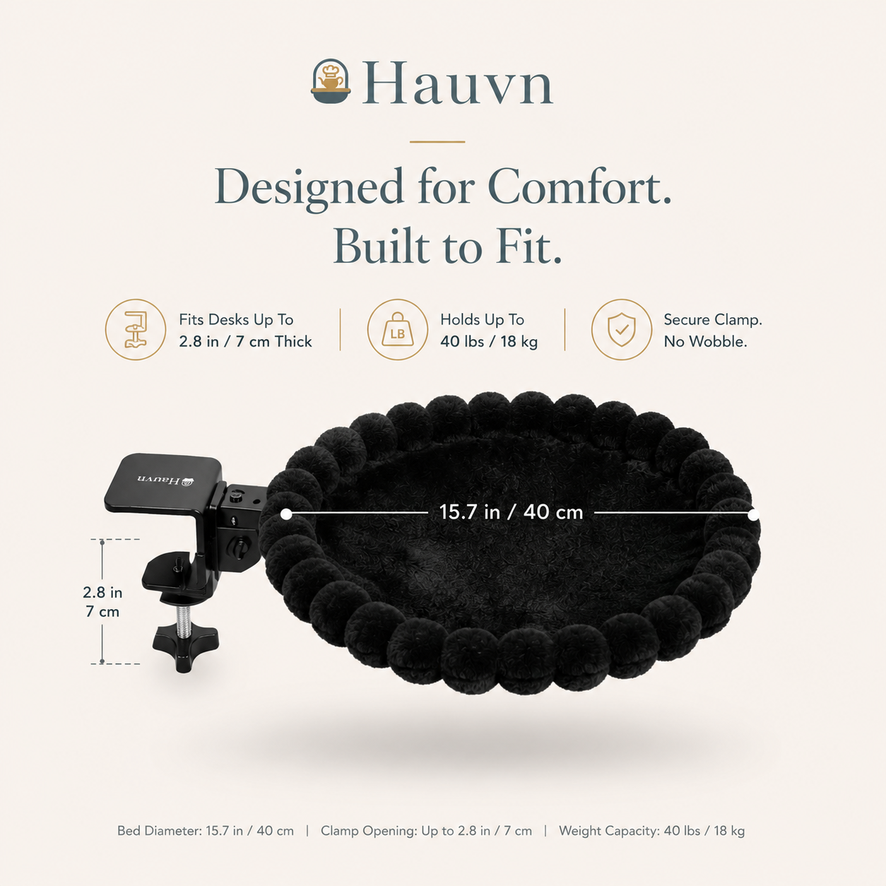 Hauvn Foldable Desk Cat Bed