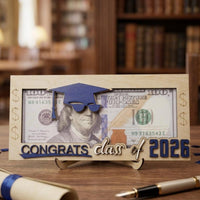 2026 Graduation Money Holder Wood Engraved Gift Box