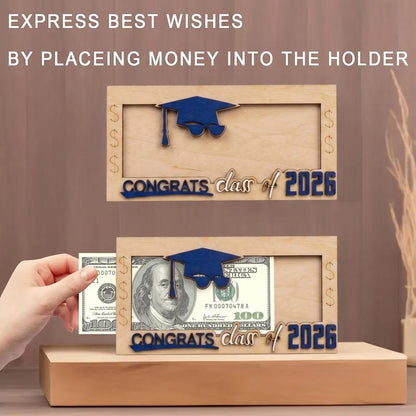 2026 Graduation Money Holder Wood Engraved Gift Box