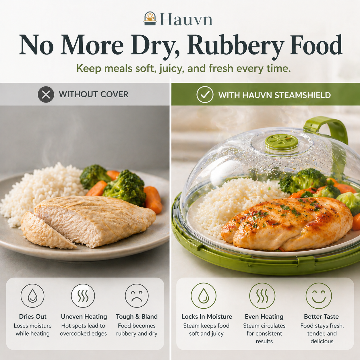 Hauvn SteamShield Microwave Cover